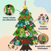 Filz-Weihnachtsbaum mit Hängeornamenten
