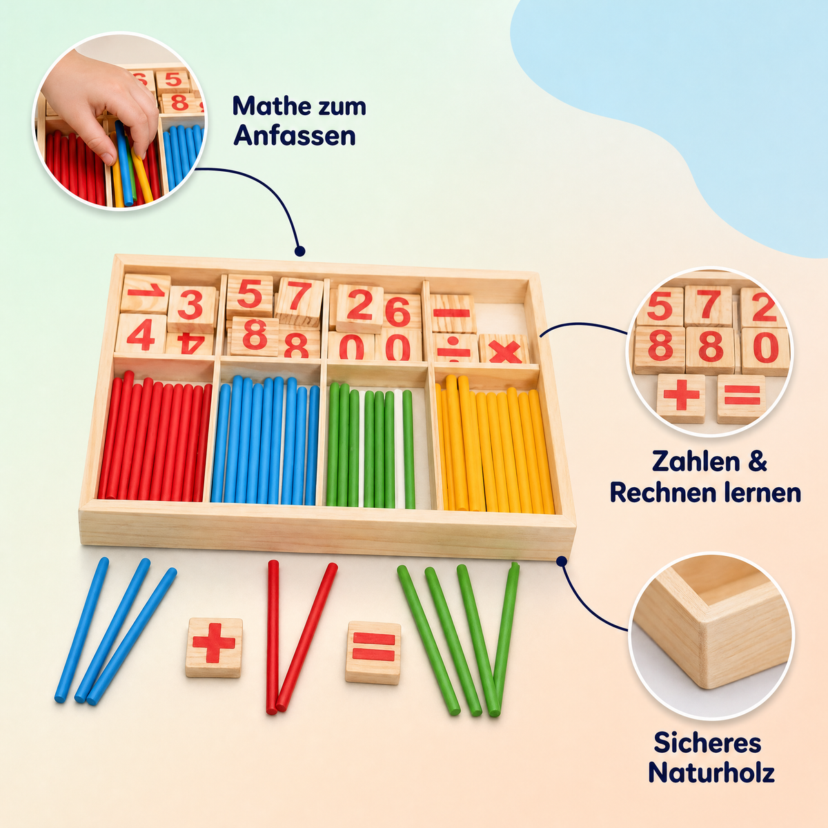 Zählstäbchen-Set zum Rechnenlernen