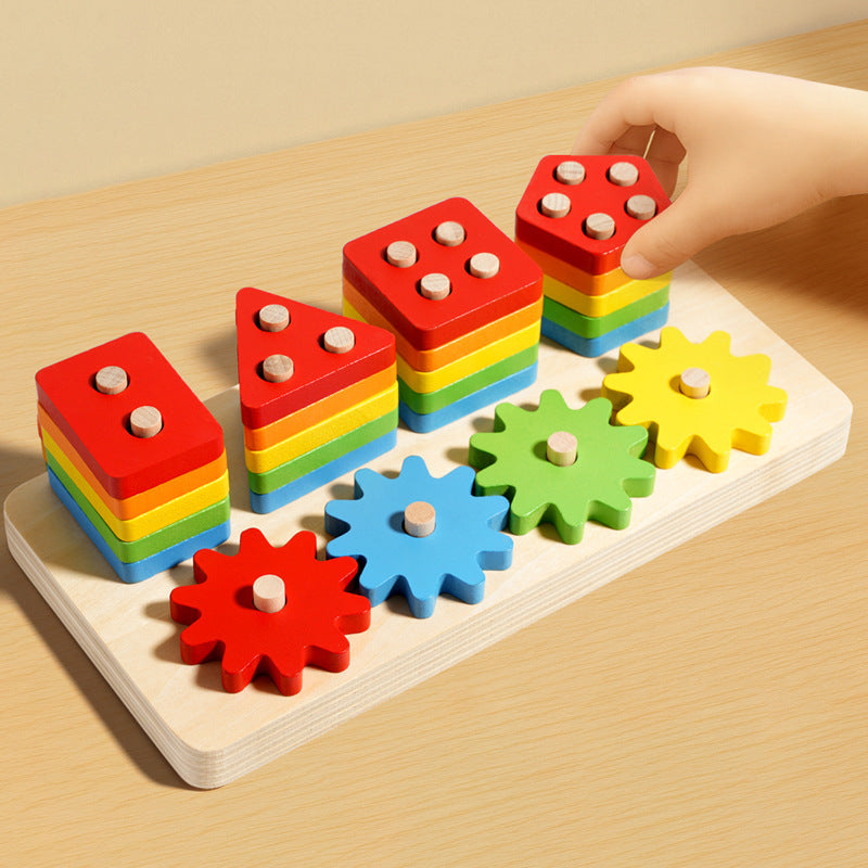 3-in-1 Holz-Geometrie-Zuordnungsspielzeug