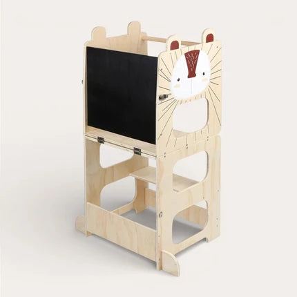 3-in-1 Montessori-Lernturm aus Holz