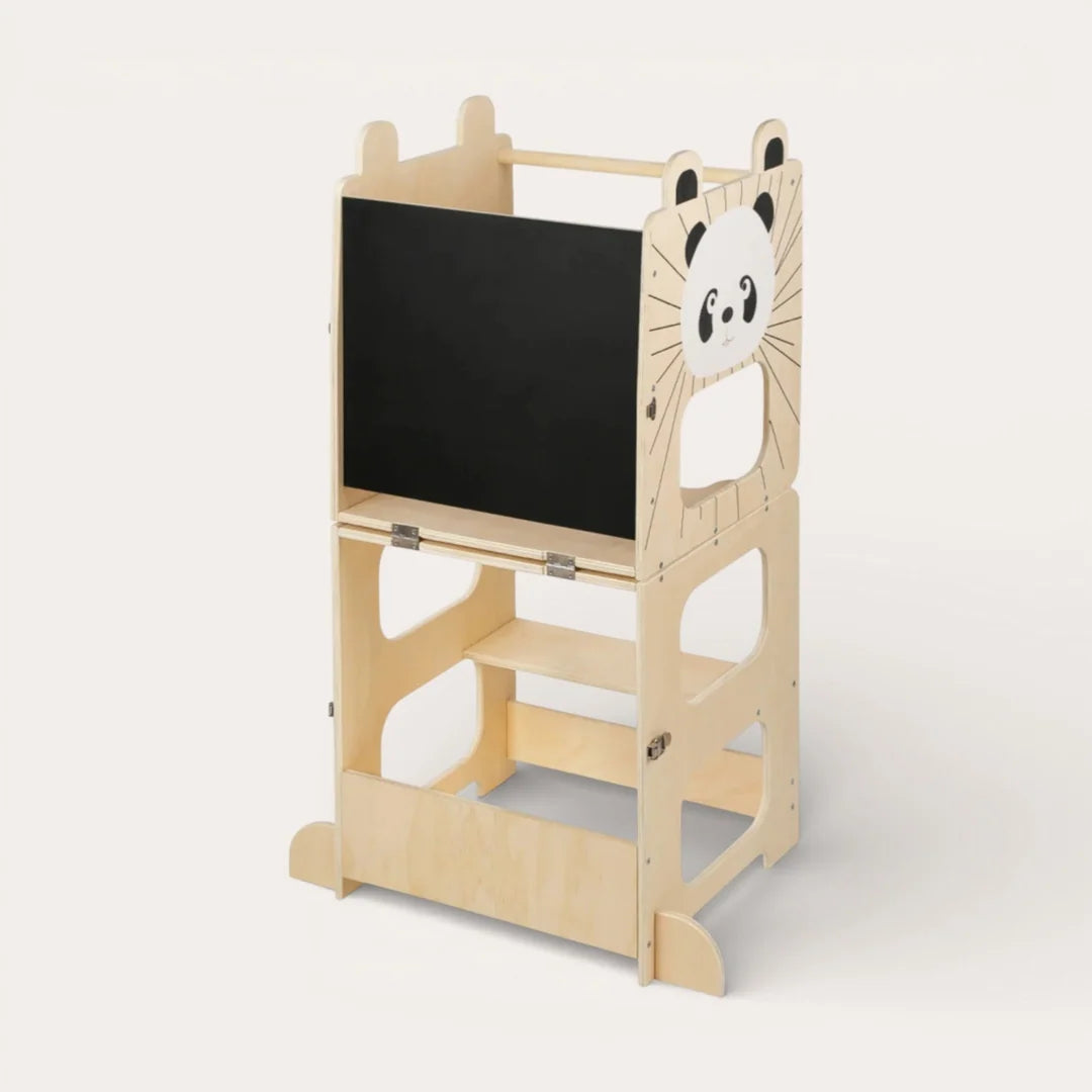 3-in-1 Montessori-Lernturm aus Holz
