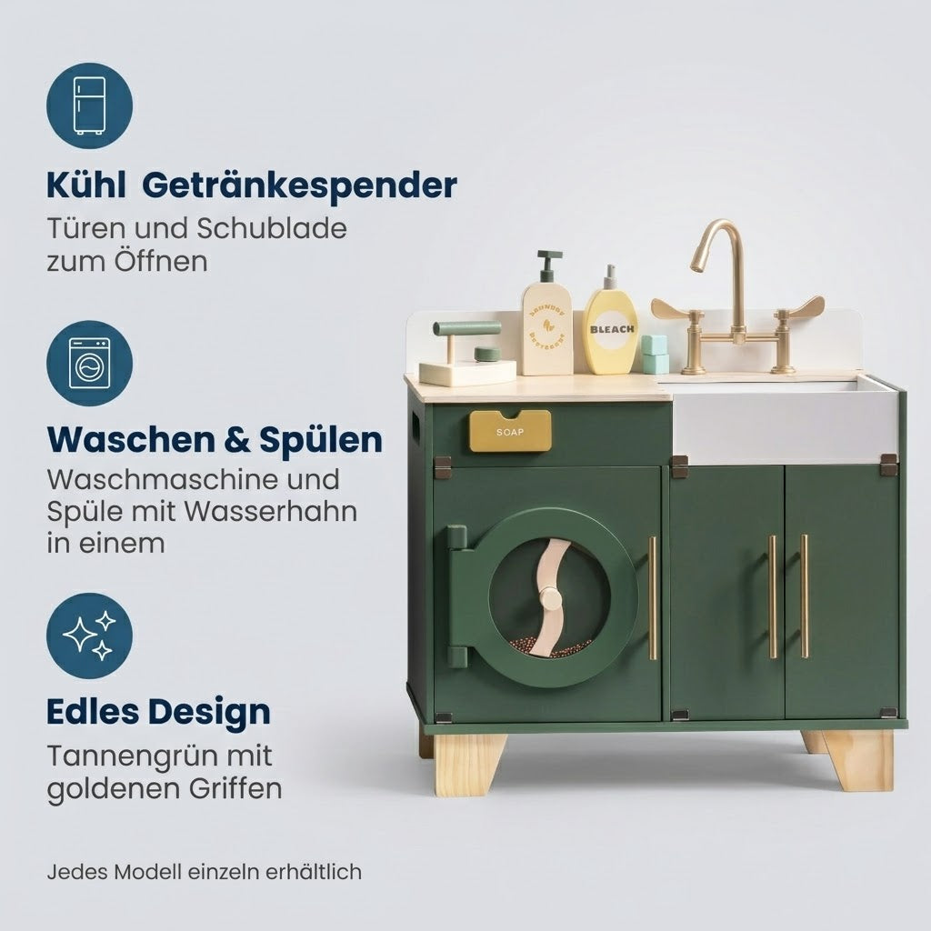 Holz-Spielküche im Vintage-Look