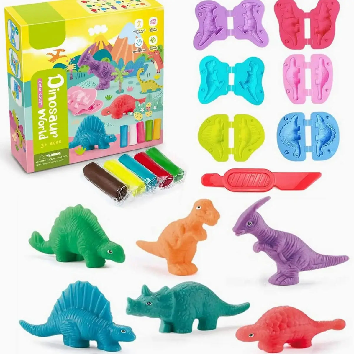 Dinosaurier-Knete-Set mit Formen