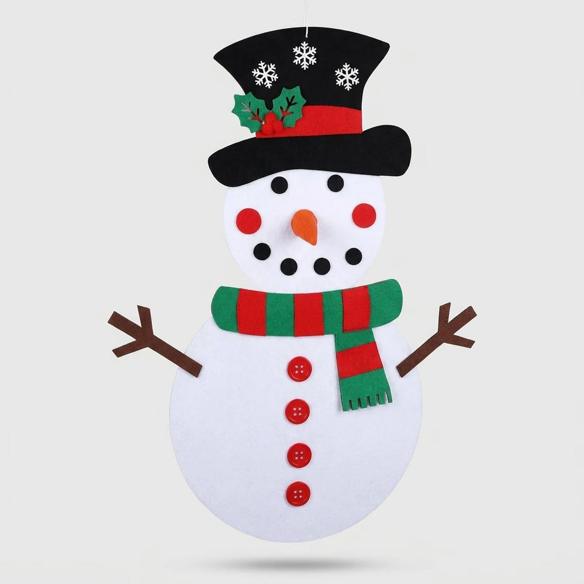Filz-Weihnachtsbaum-Adventskalender mit Lichterkette