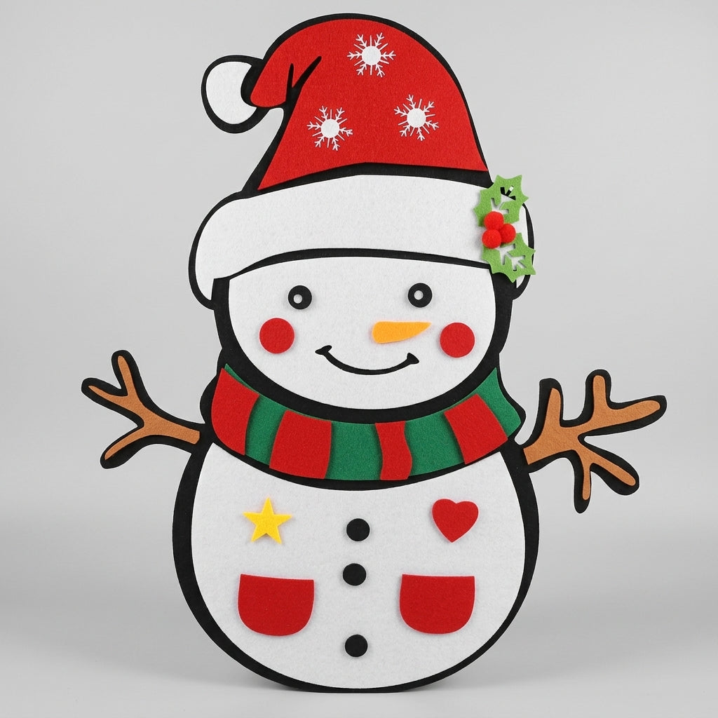 Filz-Weihnachtsbaum mit Hängeornamenten