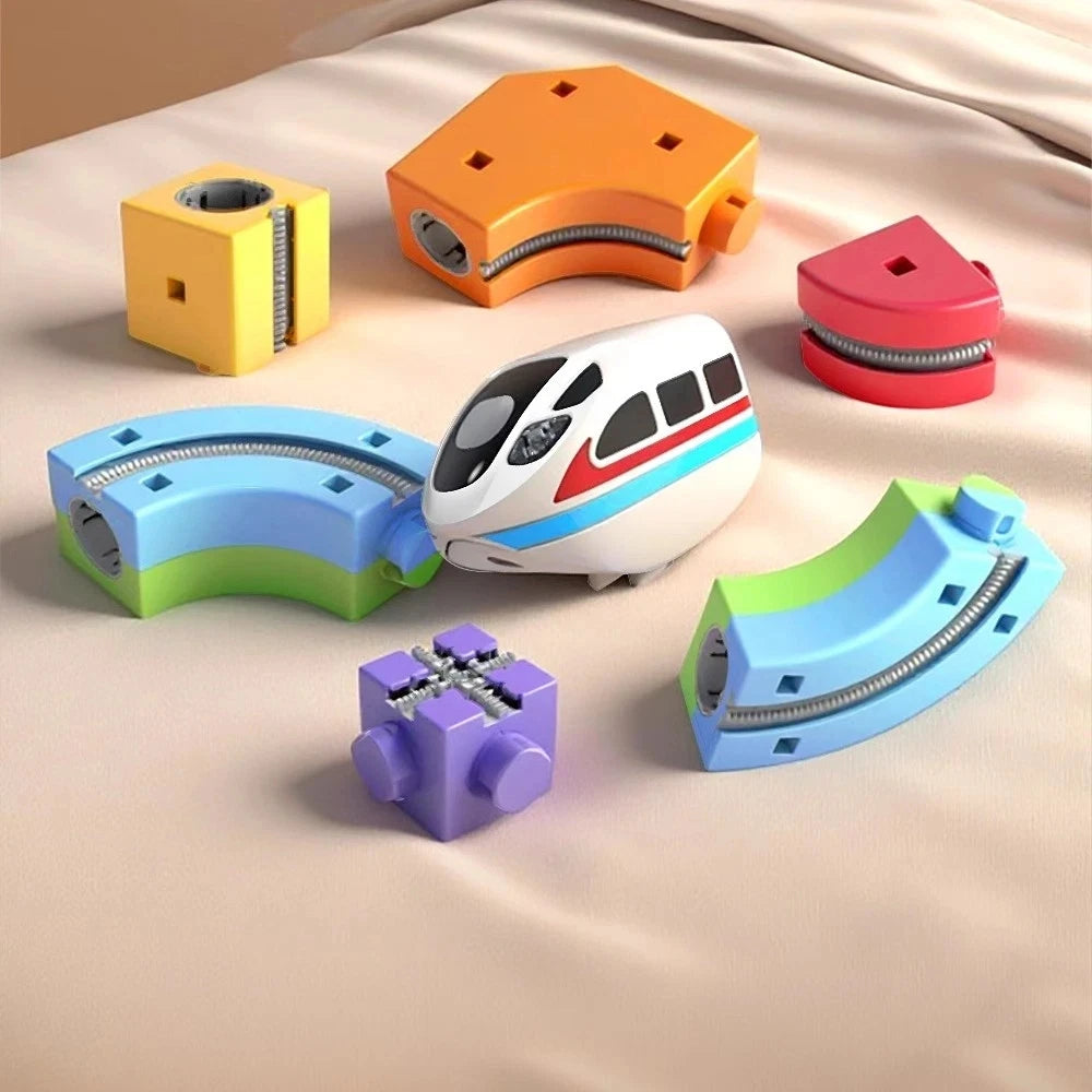 Flexible 3D-Autorennbahn mit Elektroauto
