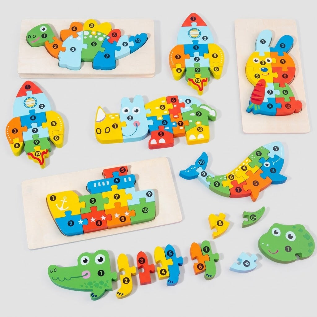 Holz-3D-Tier-Puzzle