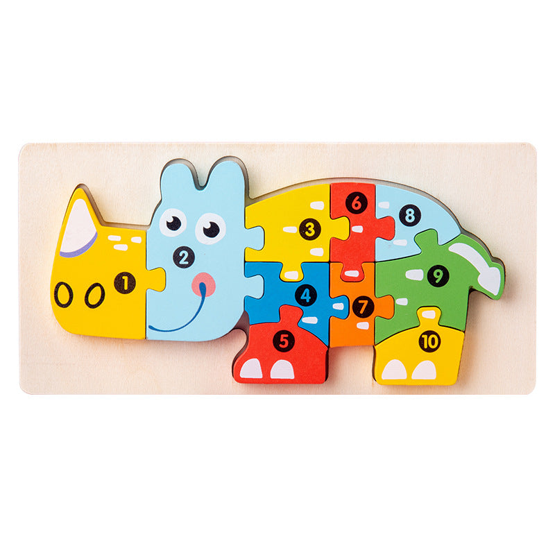 Holz-3D-Tier-Puzzle