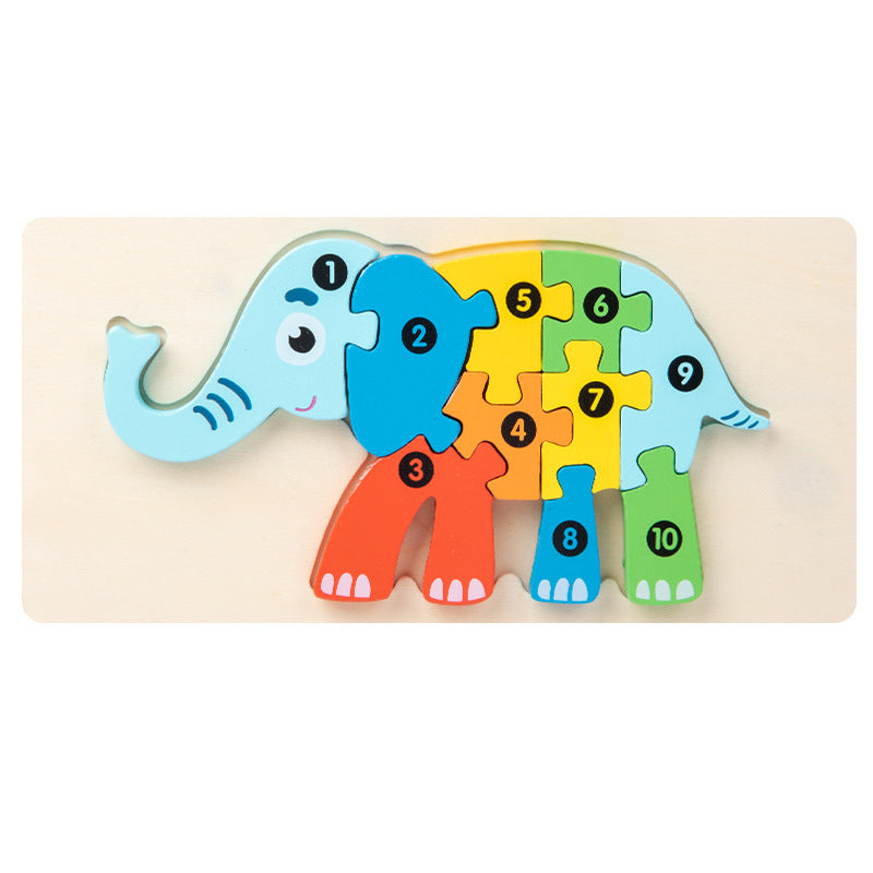 Holz-3D-Tier-Puzzle