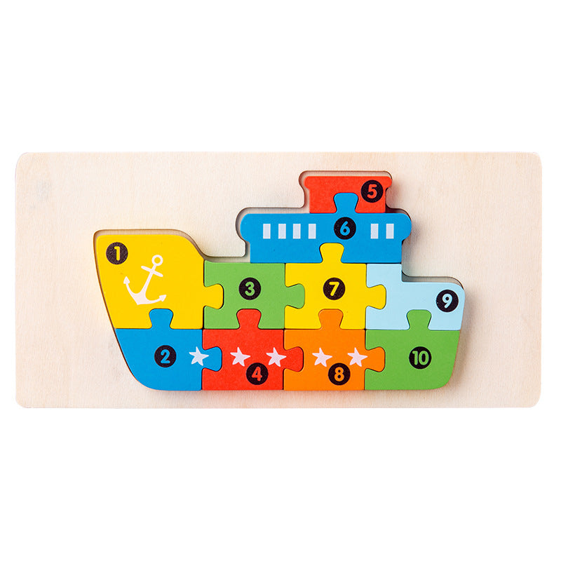 Holz-3D-Tier-Puzzle