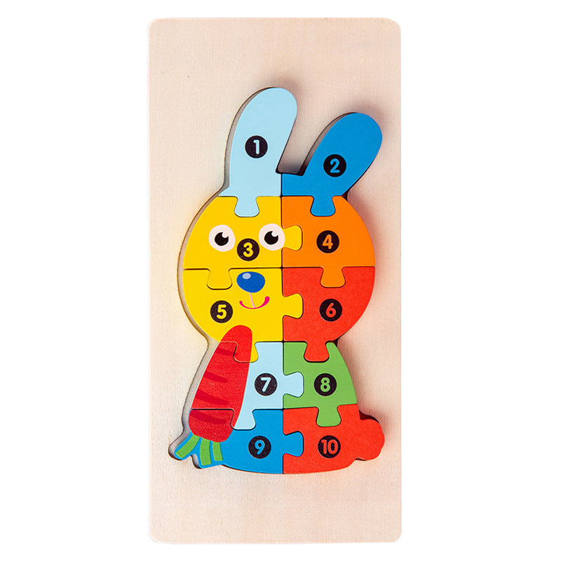 Holz-3D-Tier-Puzzle
