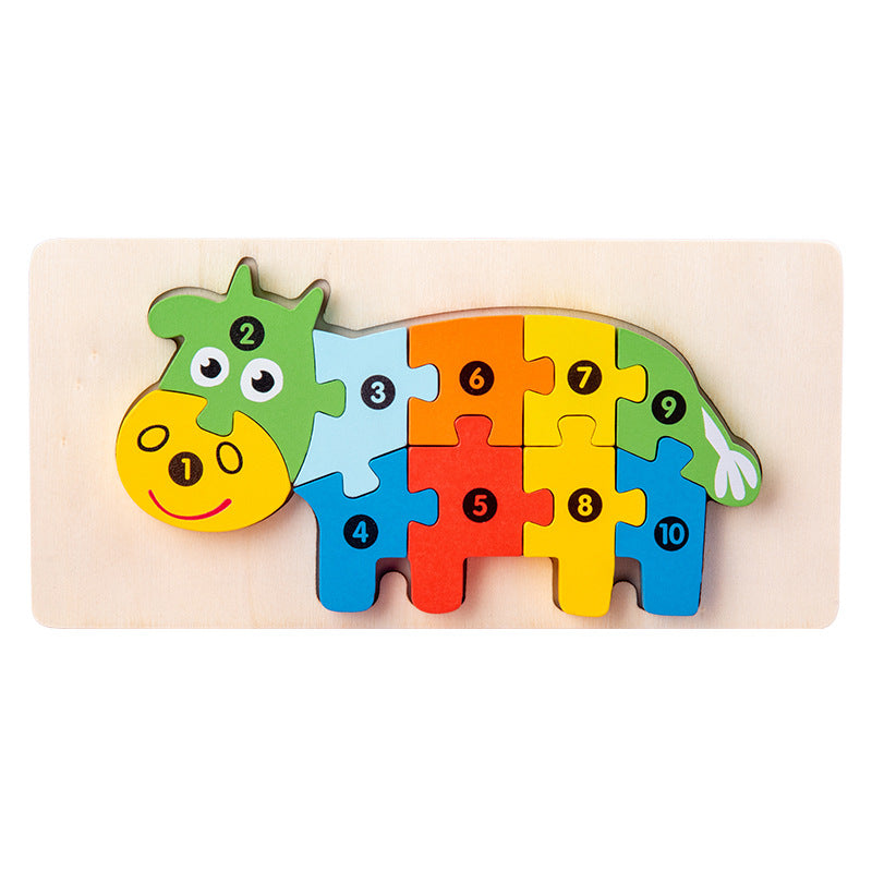 Holz-3D-Tier-Puzzle