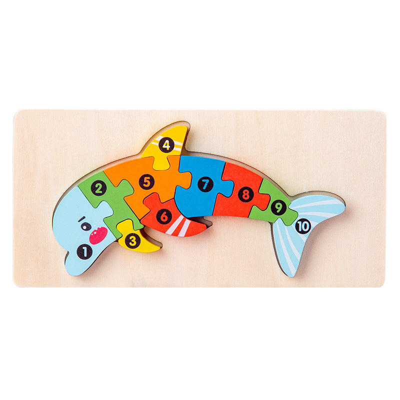 Holz-3D-Tier-Puzzle