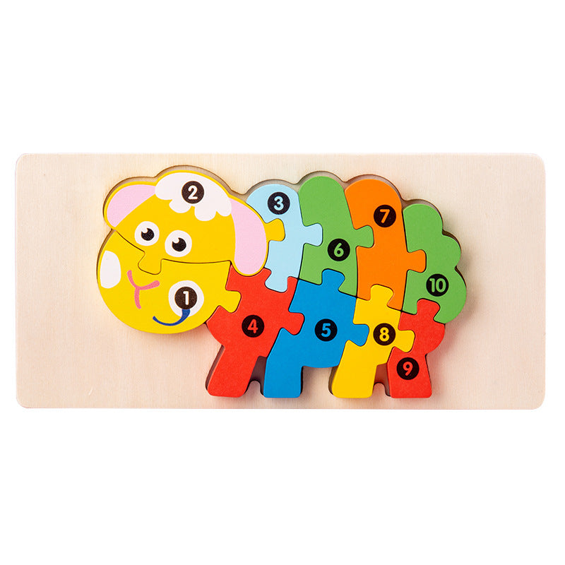 Holz-3D-Tier-Puzzle