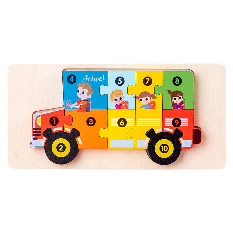 Holz-3D-Tier-Puzzle