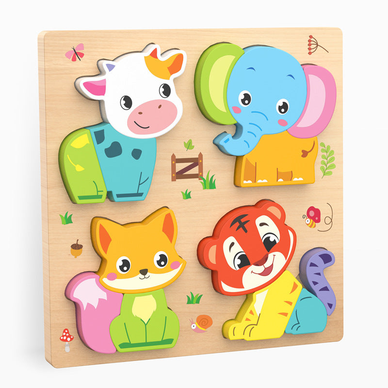 Holz 4-in-1 Puzzlebrett