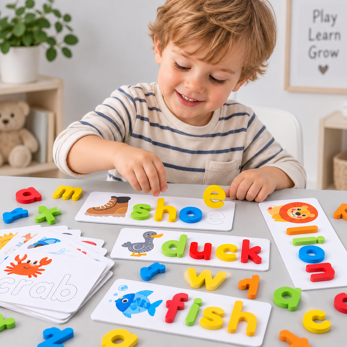 Holz-Alphabet-Lernpuzzle