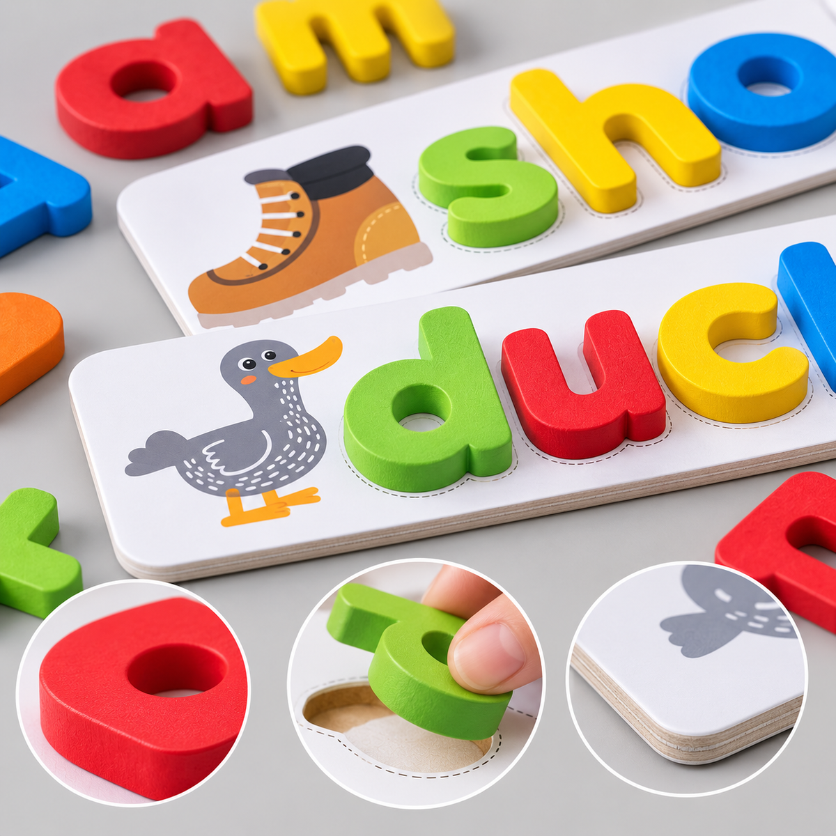 Holz-Alphabet-Lernpuzzle