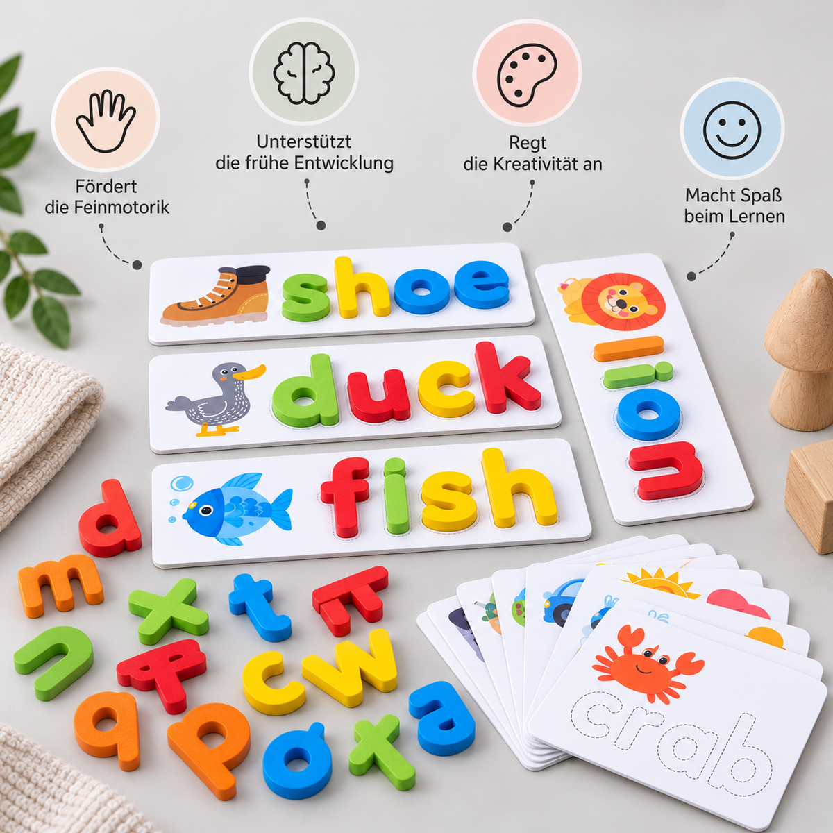 Holz-Alphabet-Lernpuzzle