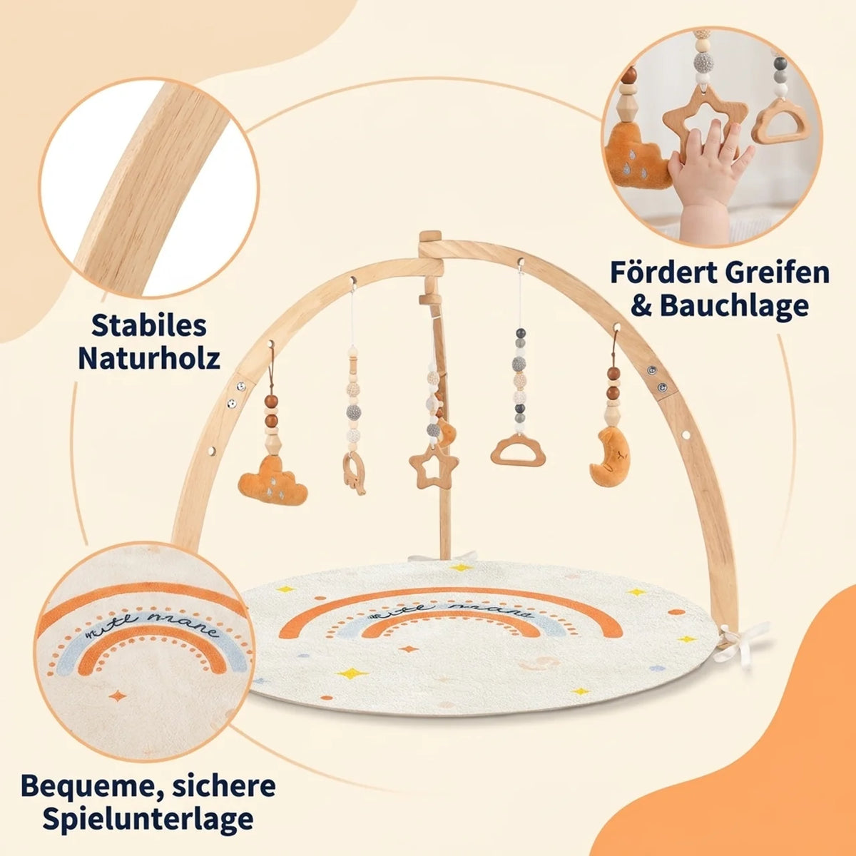 Holz-Baby-Aktivitäts-Gym