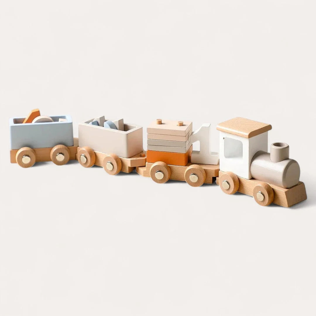 Holz-Geburtstagszug mit Zahlen