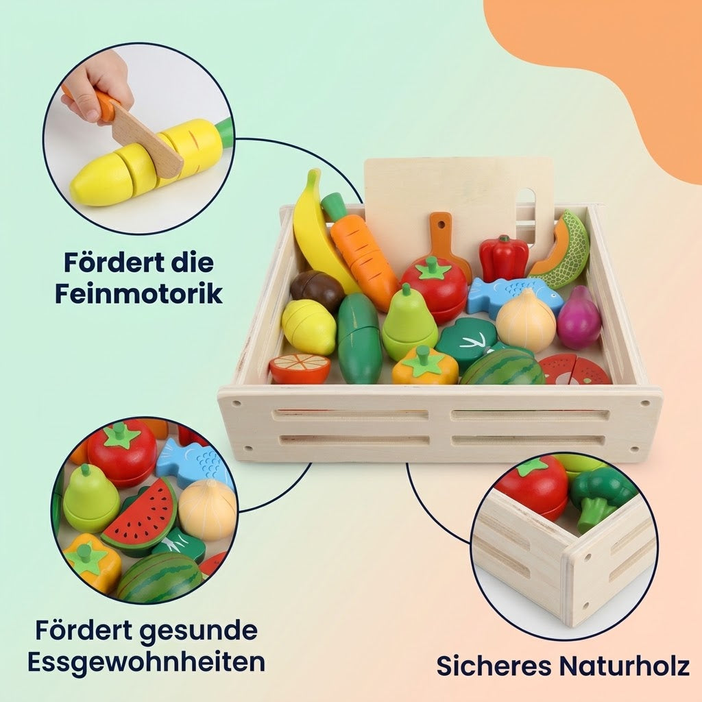 Holz-Gemüse & Obst Schneideset