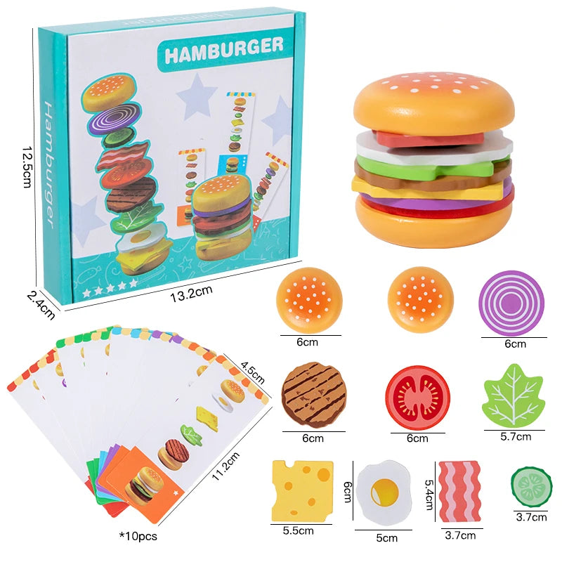 Holz-Hamburger Stapelspiel
