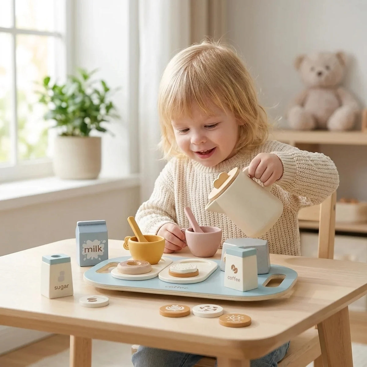 Holz-Kanne & Tasse Rollenspielset
