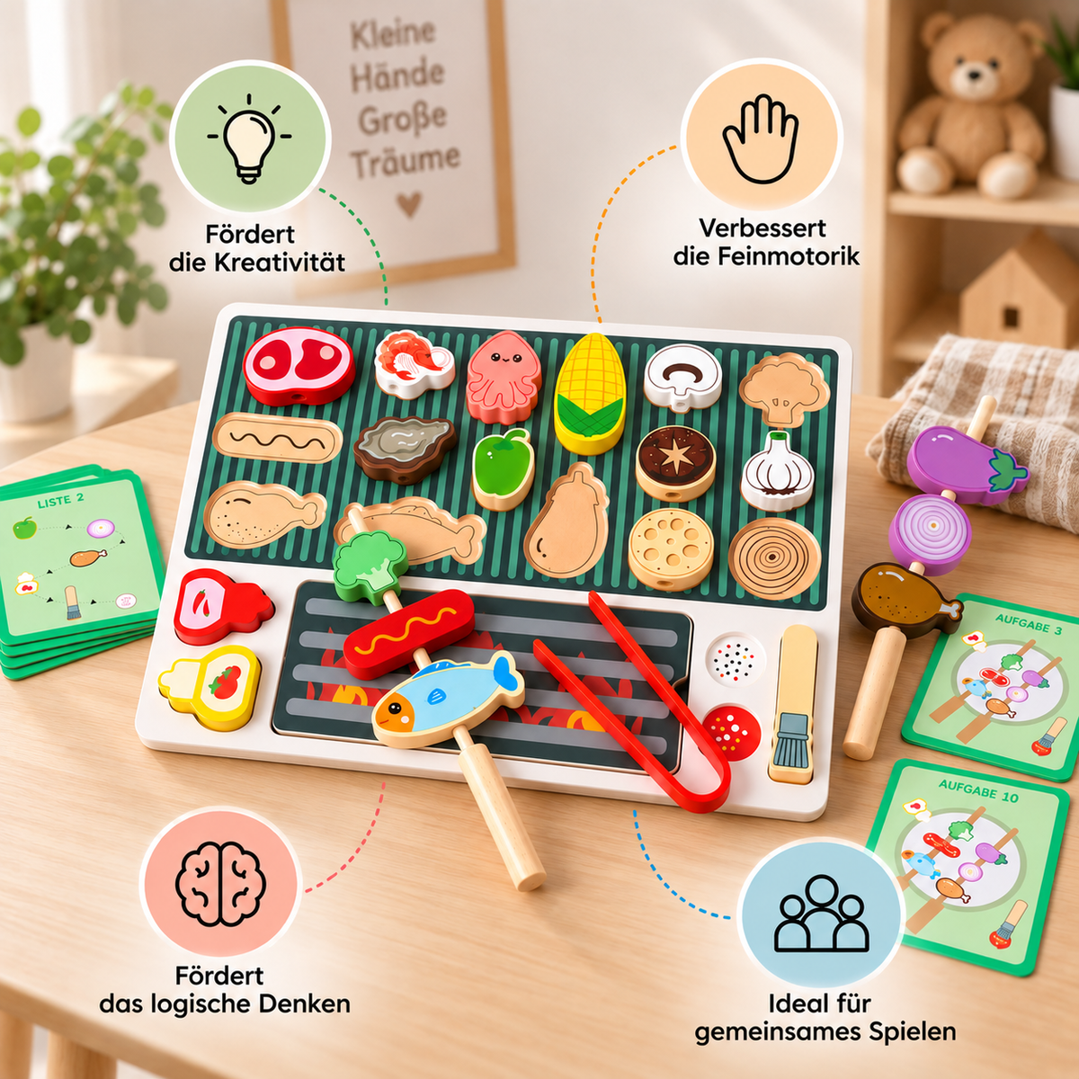 Holz-Küchen-Rollenspiel-Puzzle