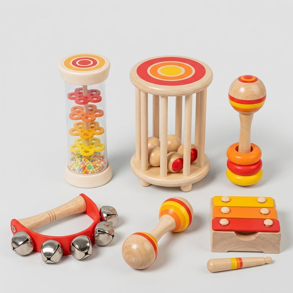 Holz-Musikinstrumente-Set für Babys