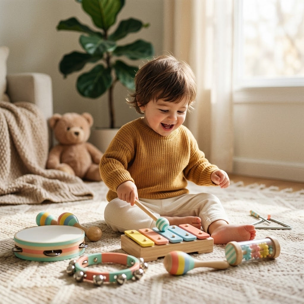 Holz-Musikinstrumente-Set für Babys