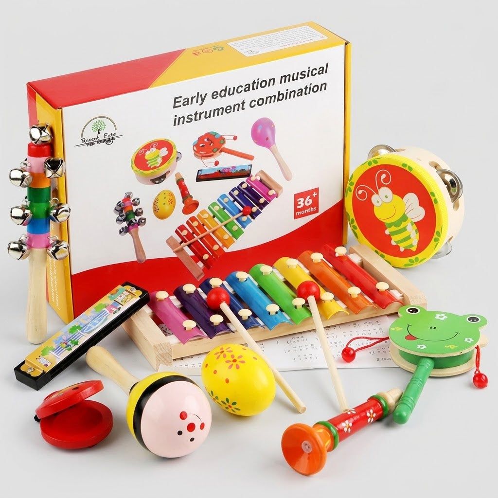 Holz-Musikinstrumente-Set für Babys