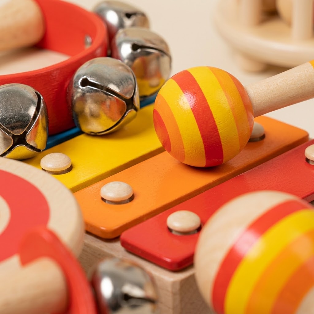 Holz-Musikinstrumente-Set für Babys
