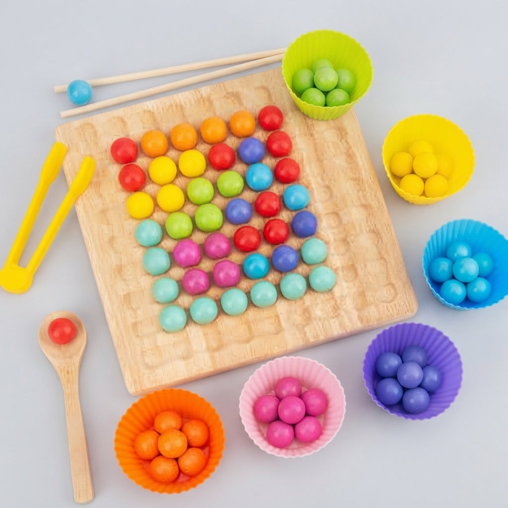 Holz-Perlen-Klemm-Strategiespiel-Set