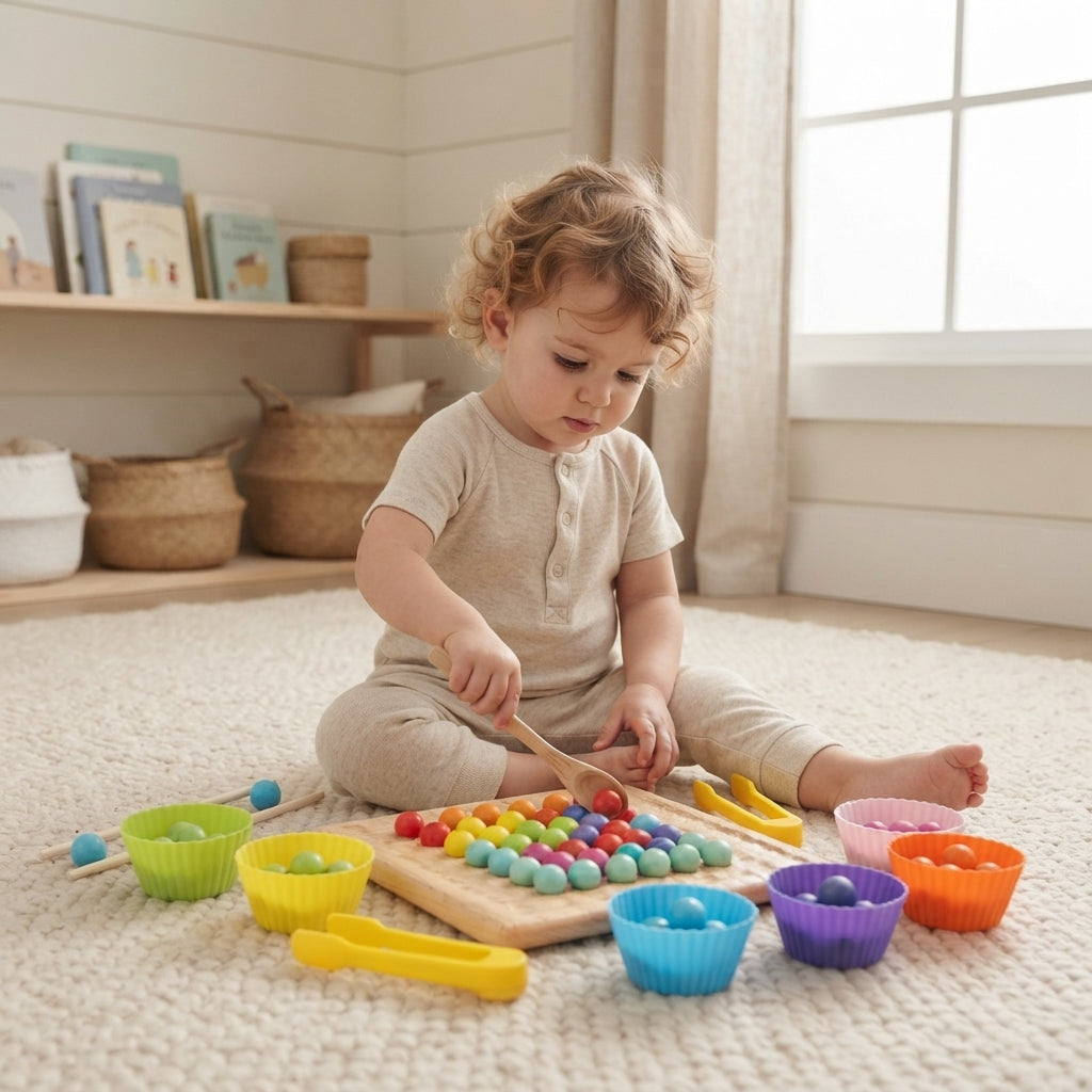 Holz-Perlen-Klemm-Strategiespiel-Set