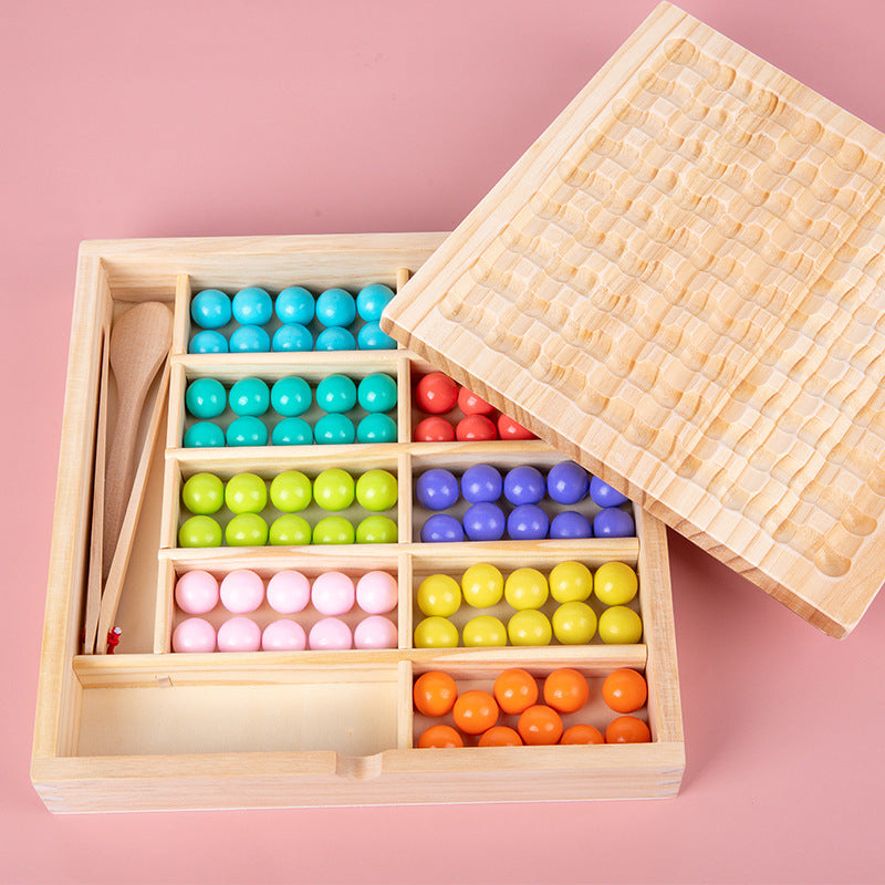 Holz-Perlen-Klemm-Strategiespiel-Set