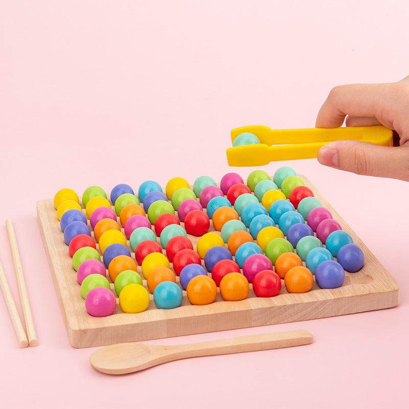 Holz-Perlen-Klemm-Strategiespiel-Set