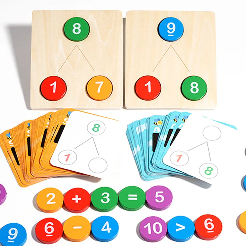 Holz-Rechenspiel zum Zahlenzerlegen