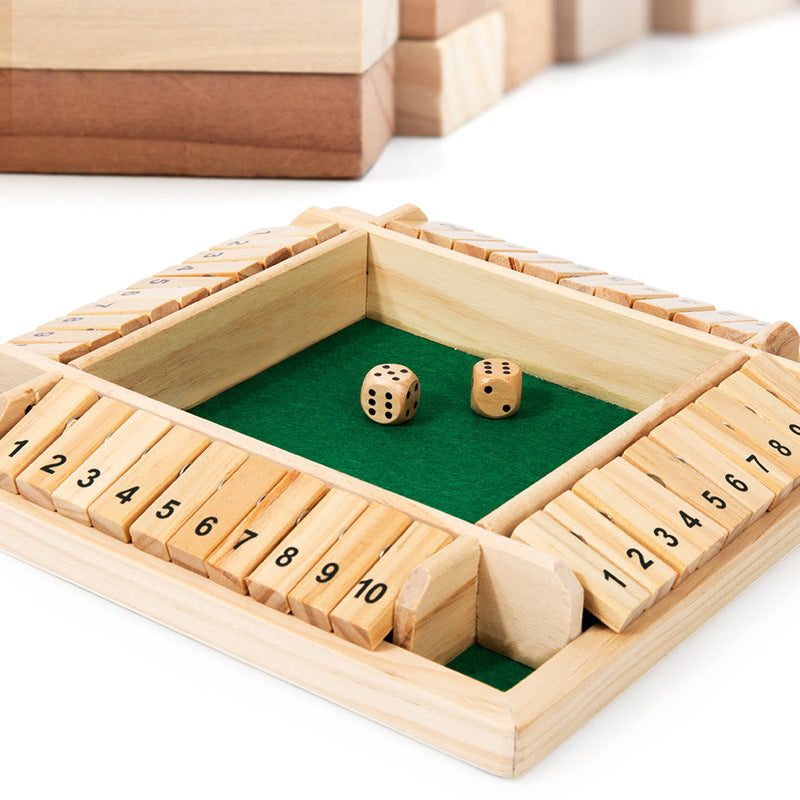 Holz-Shut-the-Box Würfelspiel