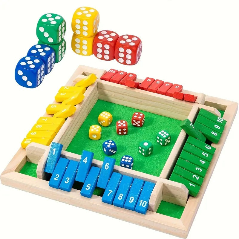 Holz-Shut-the-Box Würfelspiel