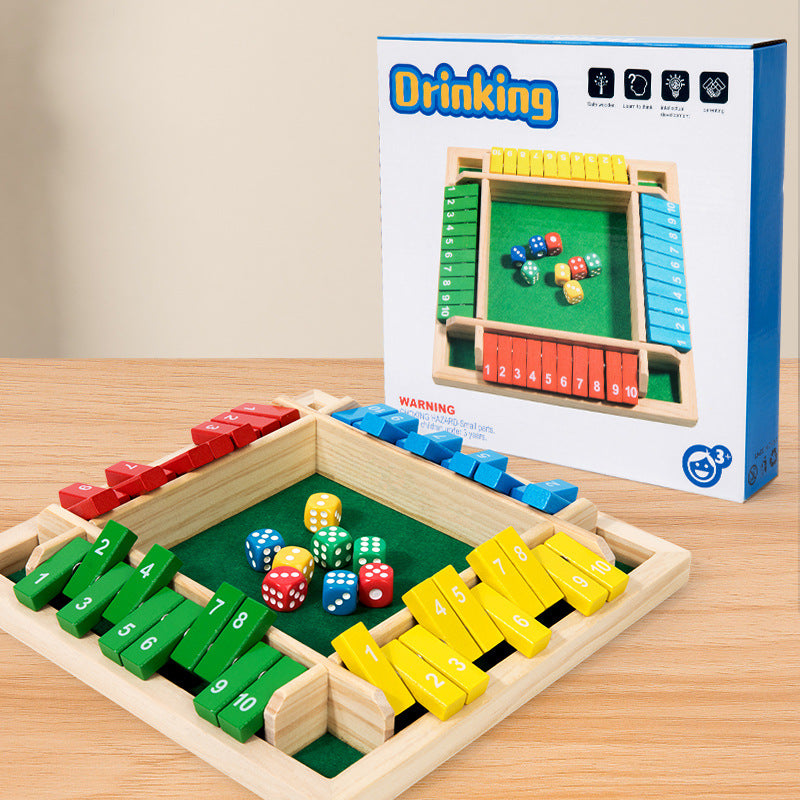 Holz-Shut-the-Box Würfelspiel