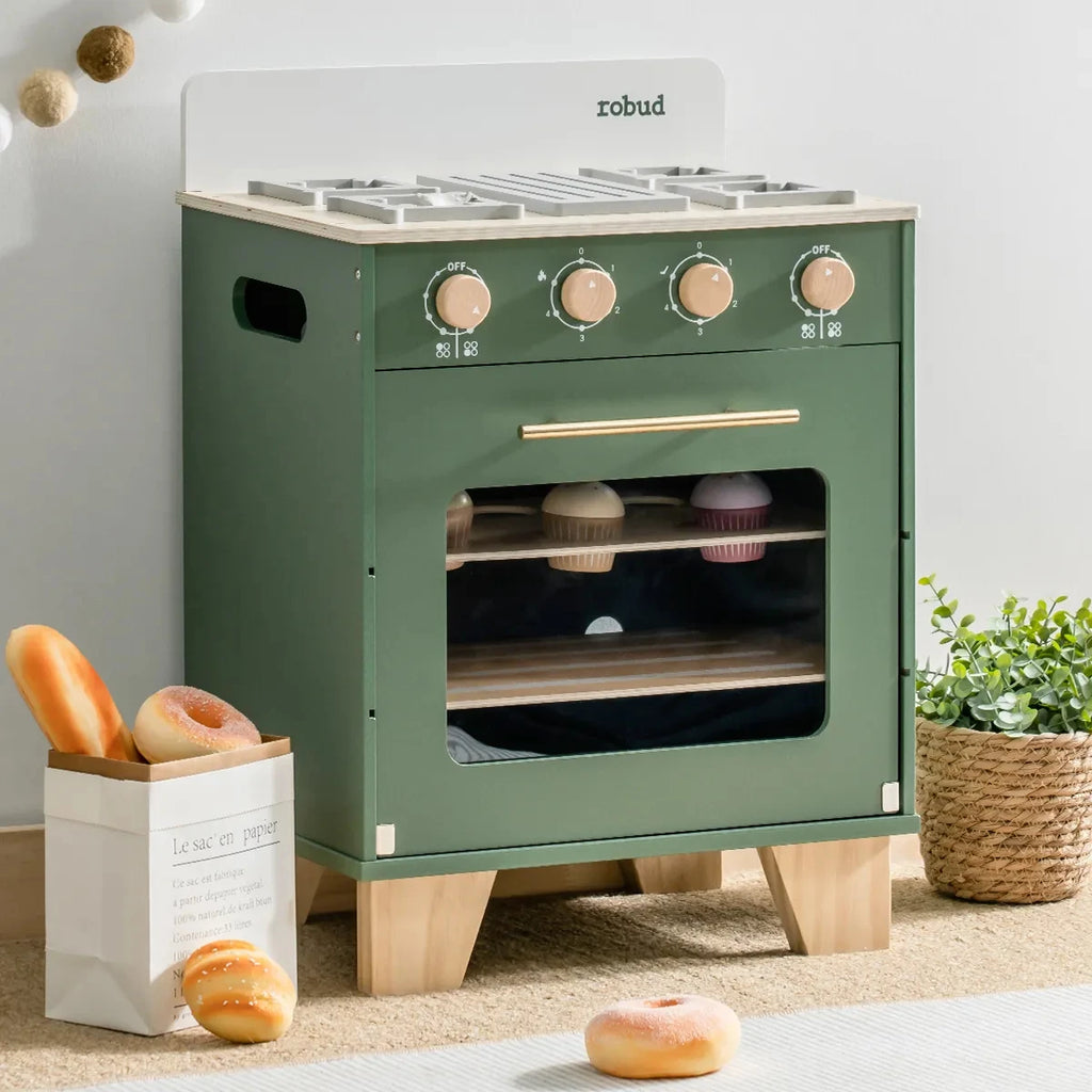 Holz-Spielküche im Vintage-Look