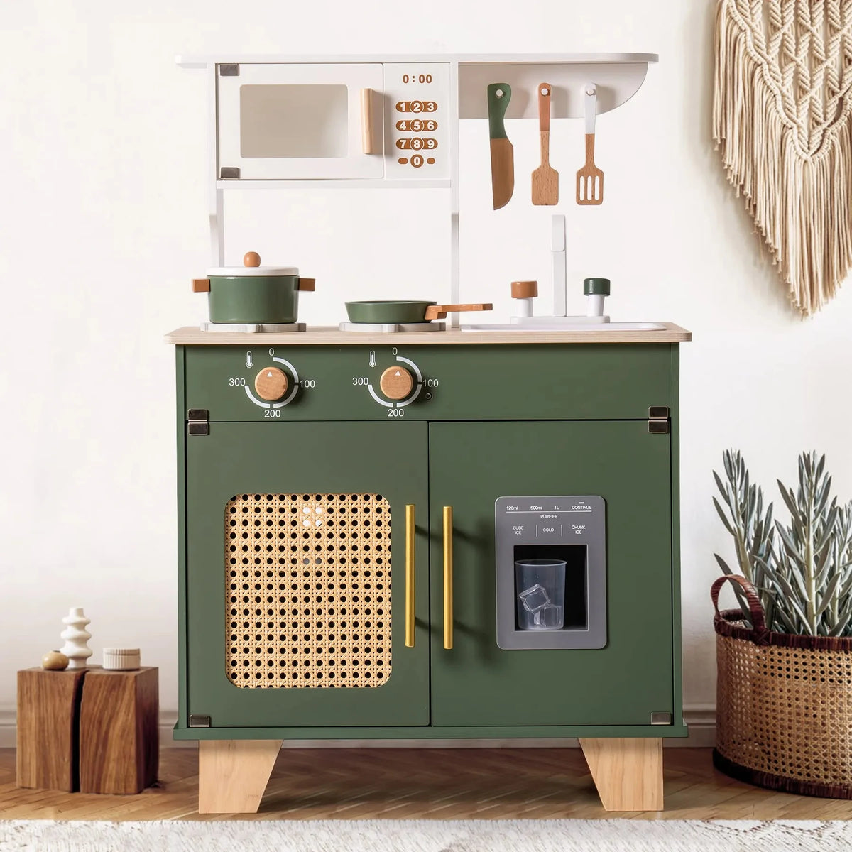 Holz-Spielküche im Vintage-Look