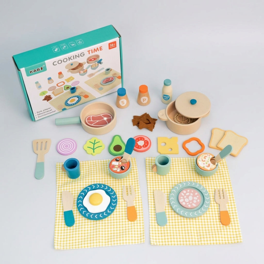 Holz-Teeservice Küchenspielset