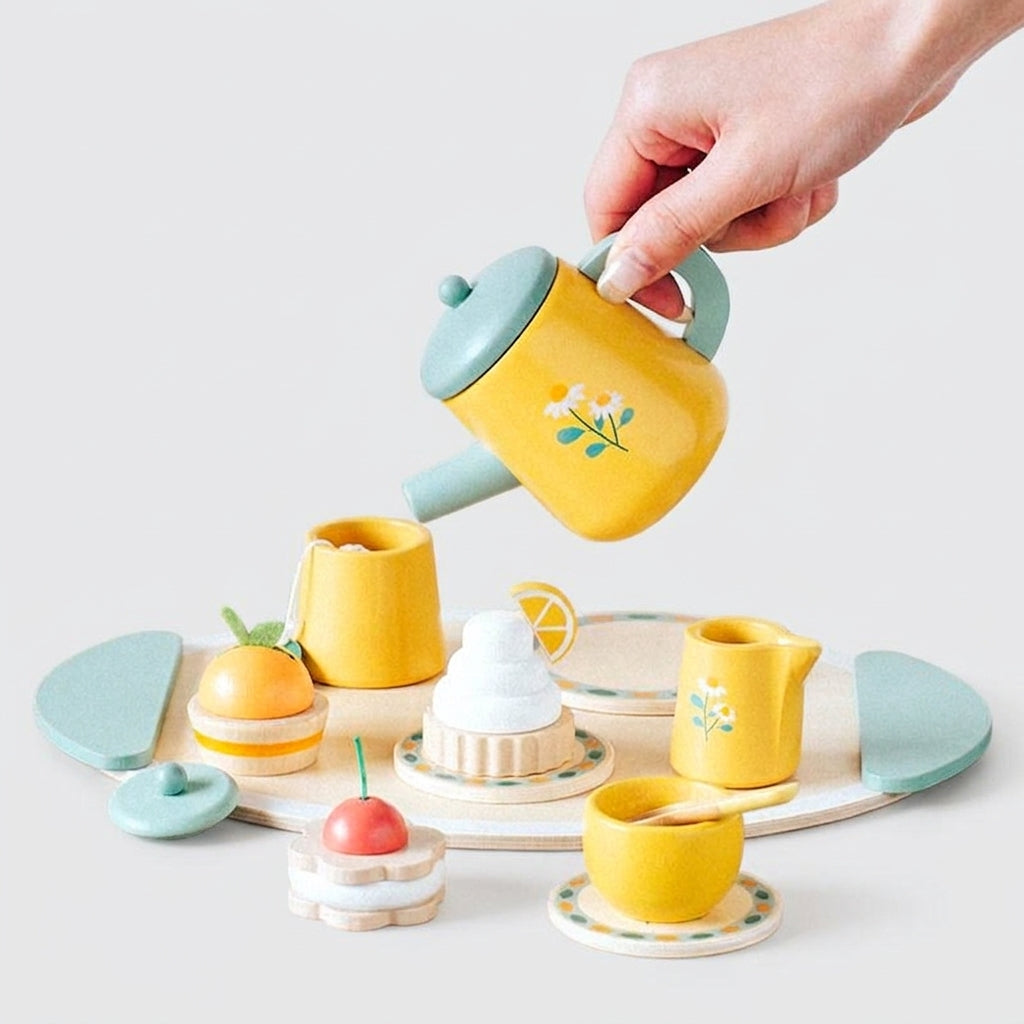 Holz-Teeservice Küchenspielset