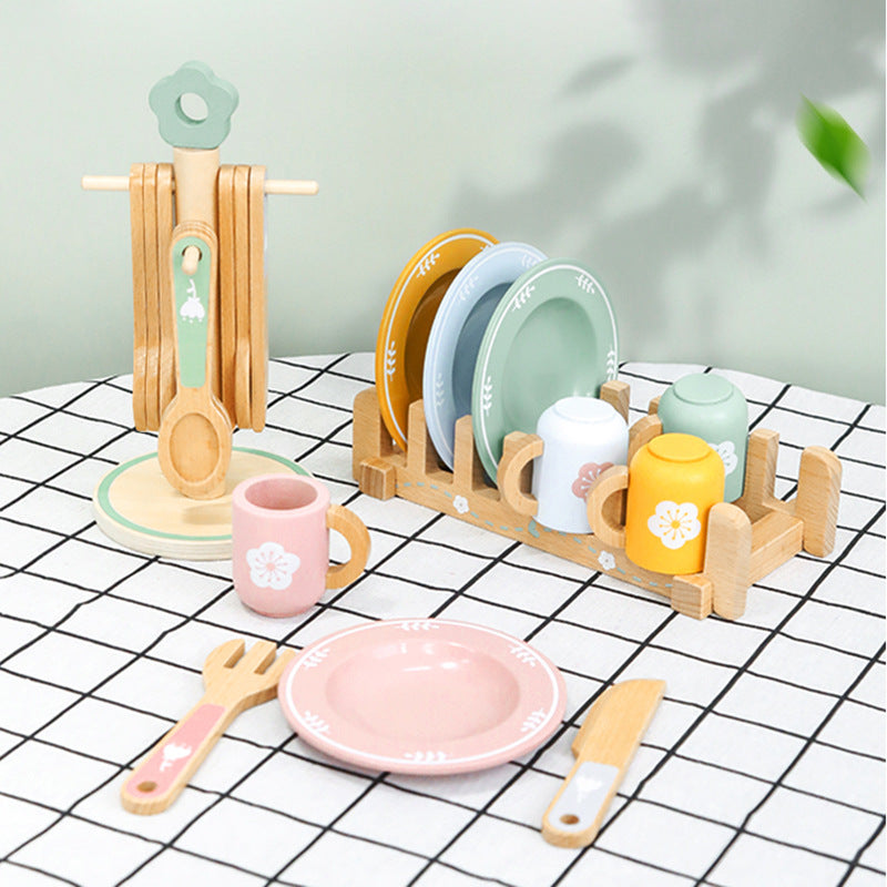 Holz-Teeservice Küchenspielset