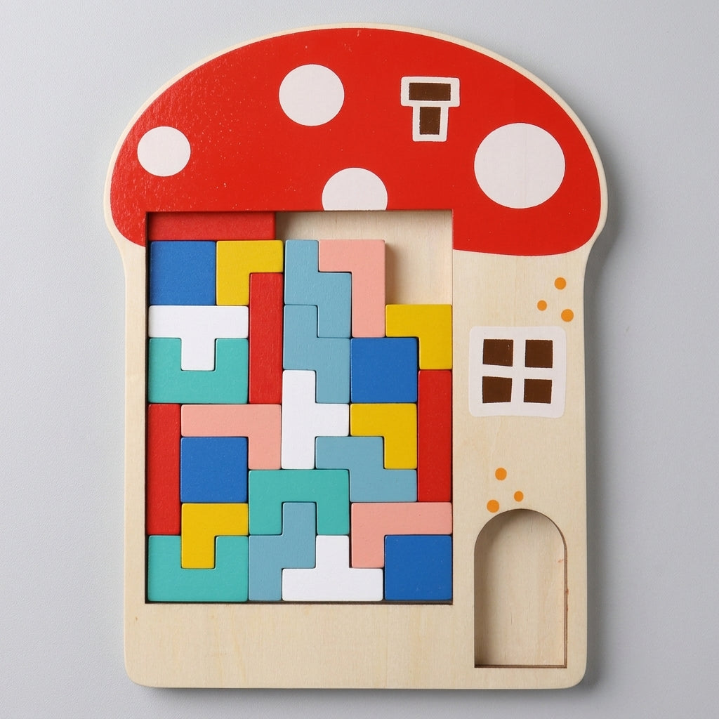 Holz-Tetris-Tierpuzzle