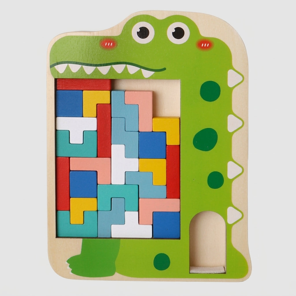 Holz-Tetris-Tierpuzzle