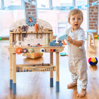 Holz-Werkbank für Kinder mit Werkzeug
