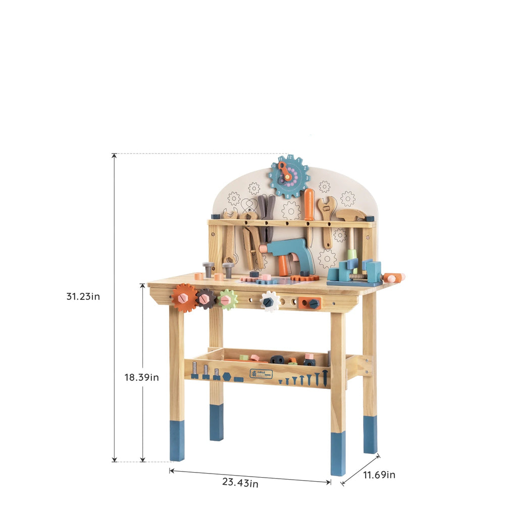 Holz-Werkbank für Kinder mit Werkzeug